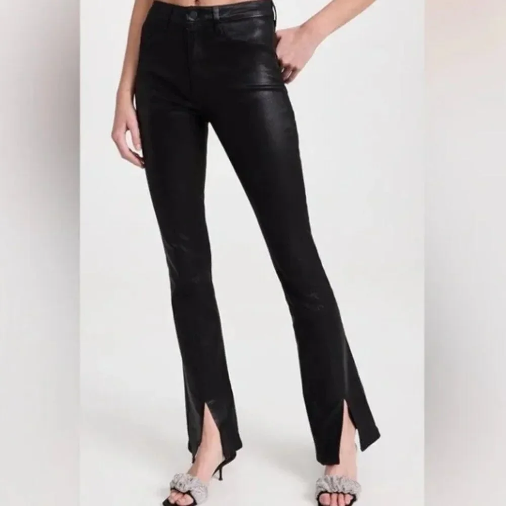 L'agence Beatrix Black Coated Baby Boot Jean Pants Size 31